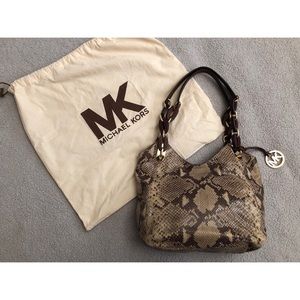 Michael Kors Lily Snake print tote.
